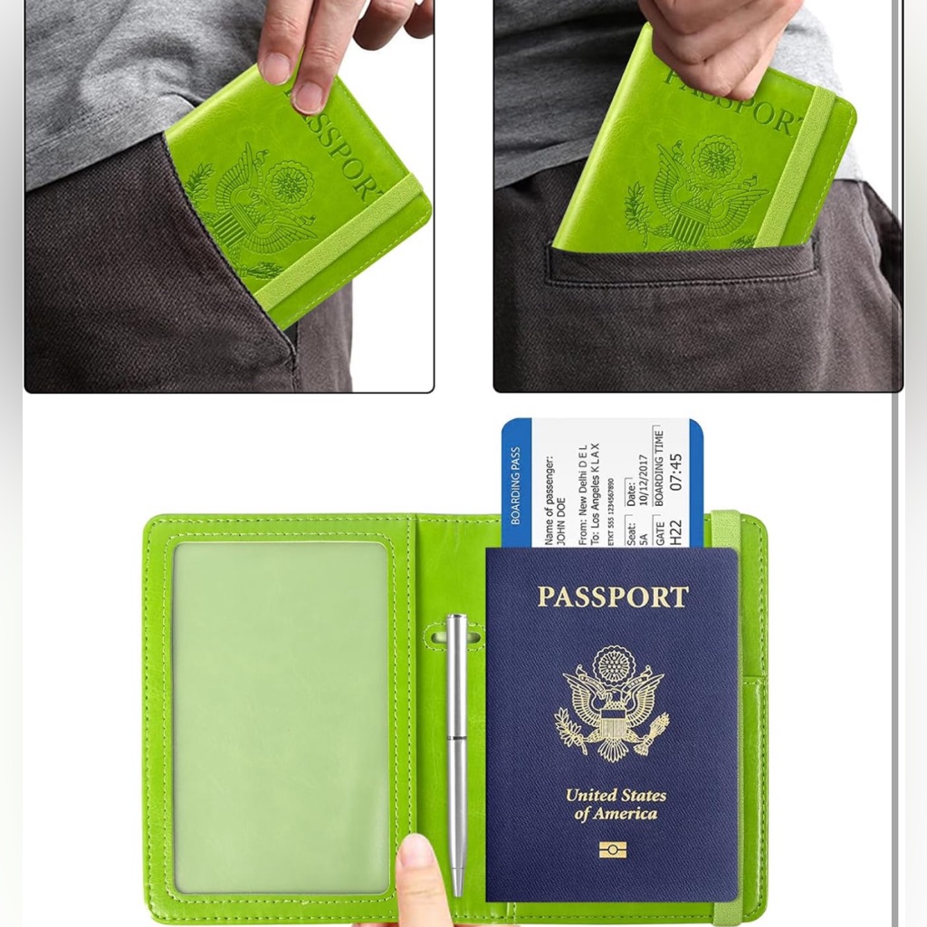 Lime Green Rfid Passport Holder Nwt